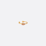 LIGHT PEACH GOLD EARRING - BAGUETTE