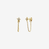 Boucles d'oreilles dorées chaine - BELLA