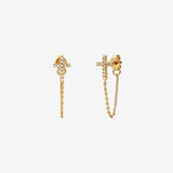 Gold chain earrings - BELLA
