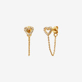 Boucles d'oreilles dorées chaine - BELLA