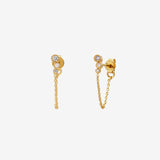 Boucles d'oreilles dorées chaine - BELLA