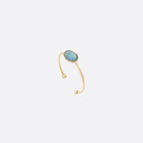 GOLD AMAZONITE RING - OVAL CAB