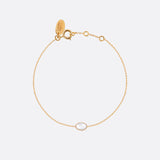 GOLD WHITE MOTHER-OF-PEARL BRACELET - OVAL CAB