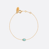 GOLD AMAZONITE BRACELET - OVAL CAB