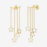 Boucles d'oreilles dorées grand modèle - CASSIOPEE