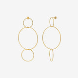 BOUCLES D'OREILLES DORÉES LONGUES - CIRCLE