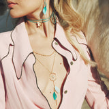 Gold-plated necklace - DREAM CATCHER