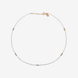 GOLD WHITE MOTHER-OF-PEARL NECKLACE - JERI