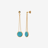 Boucles d'oreilles dorées longues - LADY