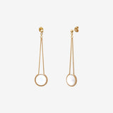 Long gold earrings - LADY