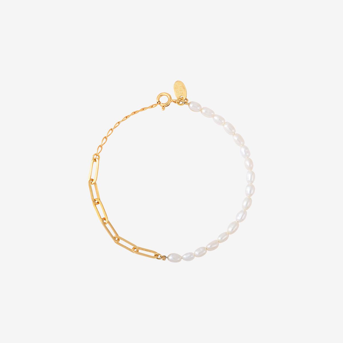 BRACELET DORÉ PERLE DE CULTURE BLANCHE - MEGHAN