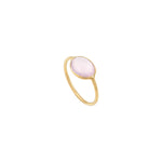 BAGUE SERTI PETIT MODELE CALCEDOINE ROSE