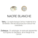 COLLIER NACRE BLANCHE DORÉ - CAB OVALE