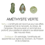 COLLIER AMETHYSTE VERTE DORÉ - SERTI PETIT MODELE