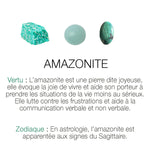 COLLIER AMAZONITE DORÉ - CAB OVALE