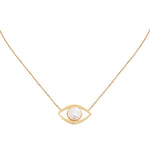 Collier doré cream rose pearl Eros GM