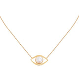 Collier doré cream rose pearl Eros GM