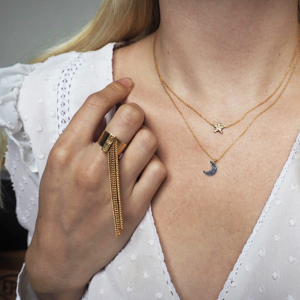 COLLIER KUCHI MOON SILVER NIGHT