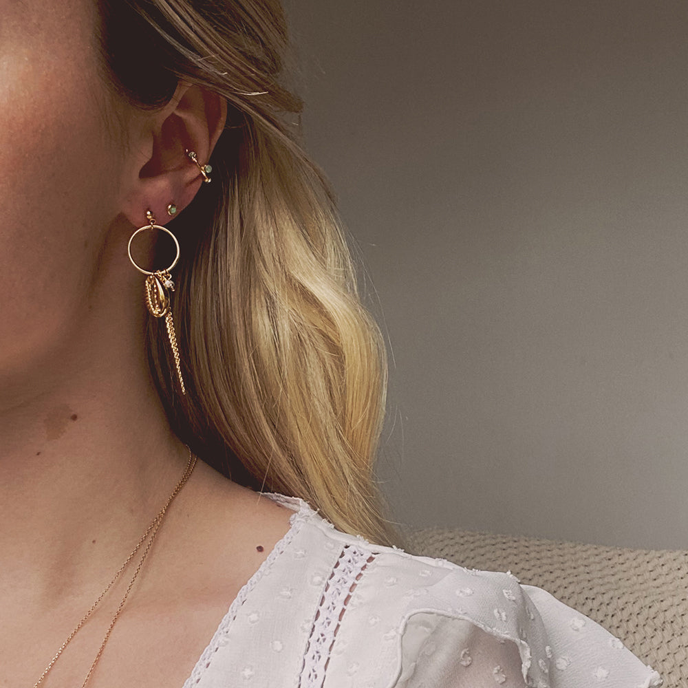 BOUCLES D'OREILLES CAURI ASYMÉTRIQUES
