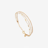 Bracelet 4 rangs doré blanc - ALEXANDRA