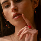 Créoles dorées vertes - ALEXANDRA