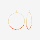 Créoles dorées orange - ALEXANDRA