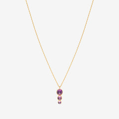 Collier doré améthyste - ANDREA