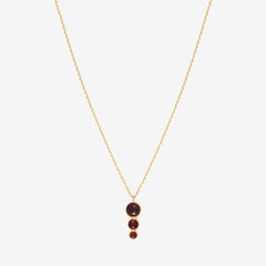 Collier doré grenat - ANDREA