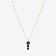 Collier doré lapis lazuli - ANDREA
