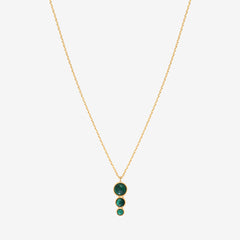 Collier doré malachite - ANDREA