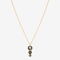 Collier doré nacre grise - ANDREA