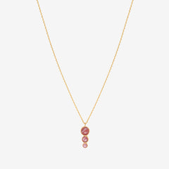 Collier doré rhodochrosite - ANDREA