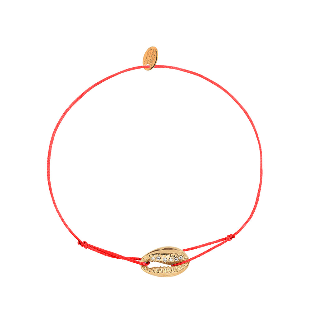 CORDON CAURI STRASS ROUGE TOMATE