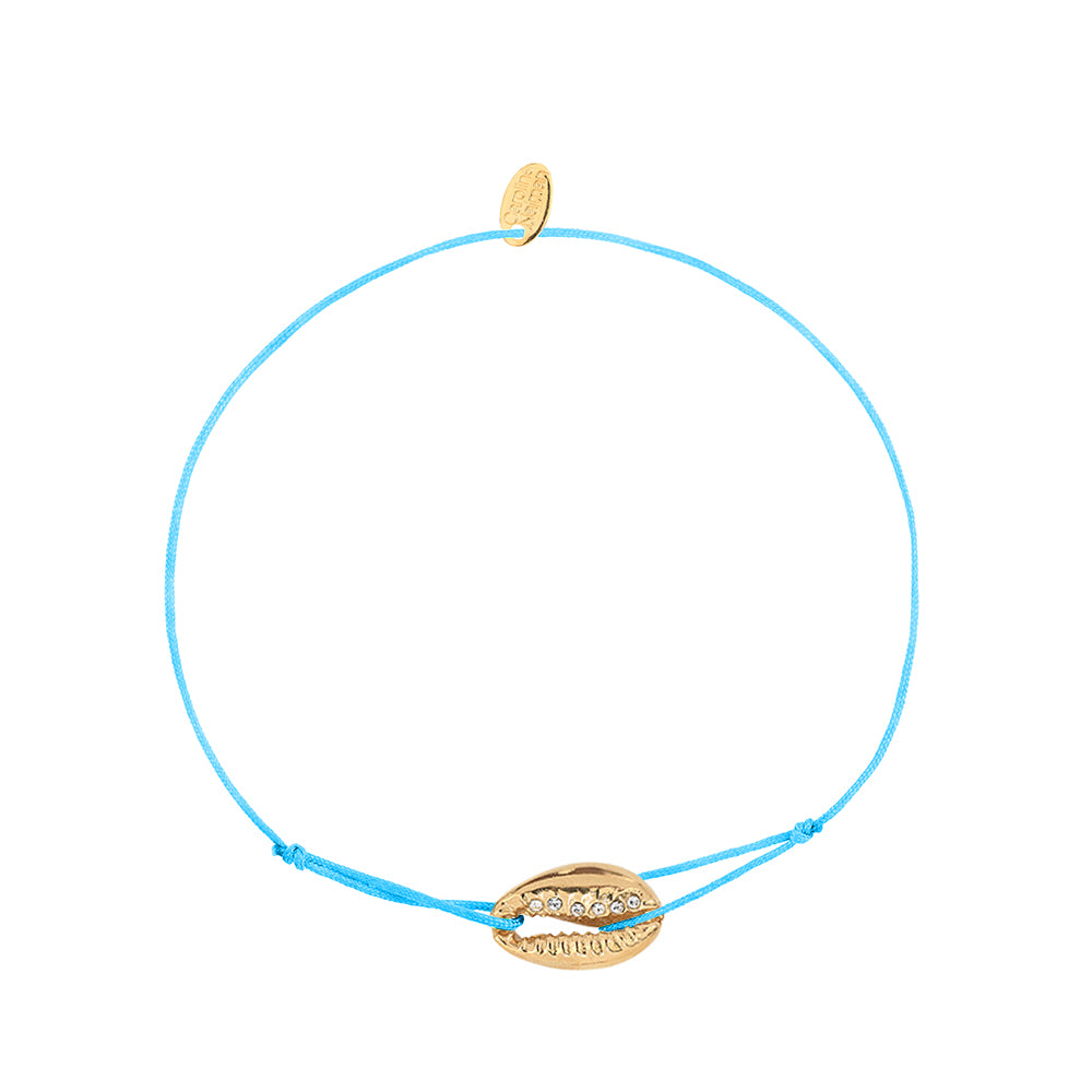 CORDON CAURI STRASS TURQUOISE