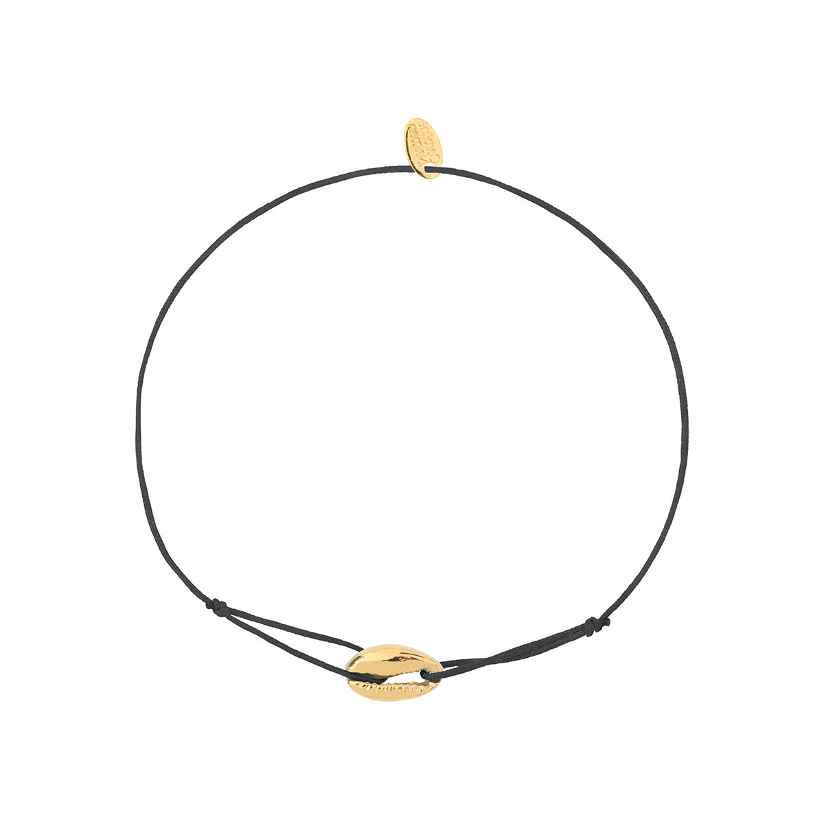 BRACELET CORDON MINI CAURI NOIR