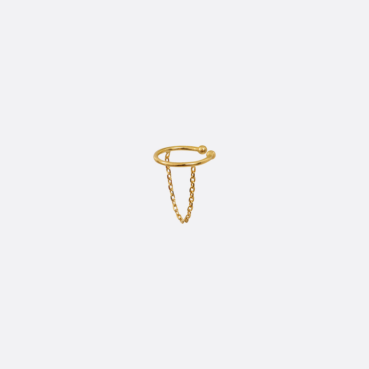BAGUE D'OREILLE DORÉE - CHAINE