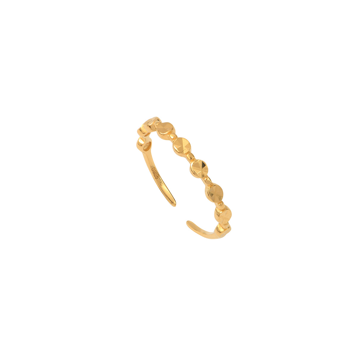 BAGUE PLAQUÉE OR - JADE