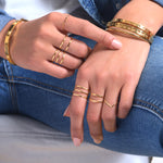 BAGUE PLAQUÉE OR - DORIANE