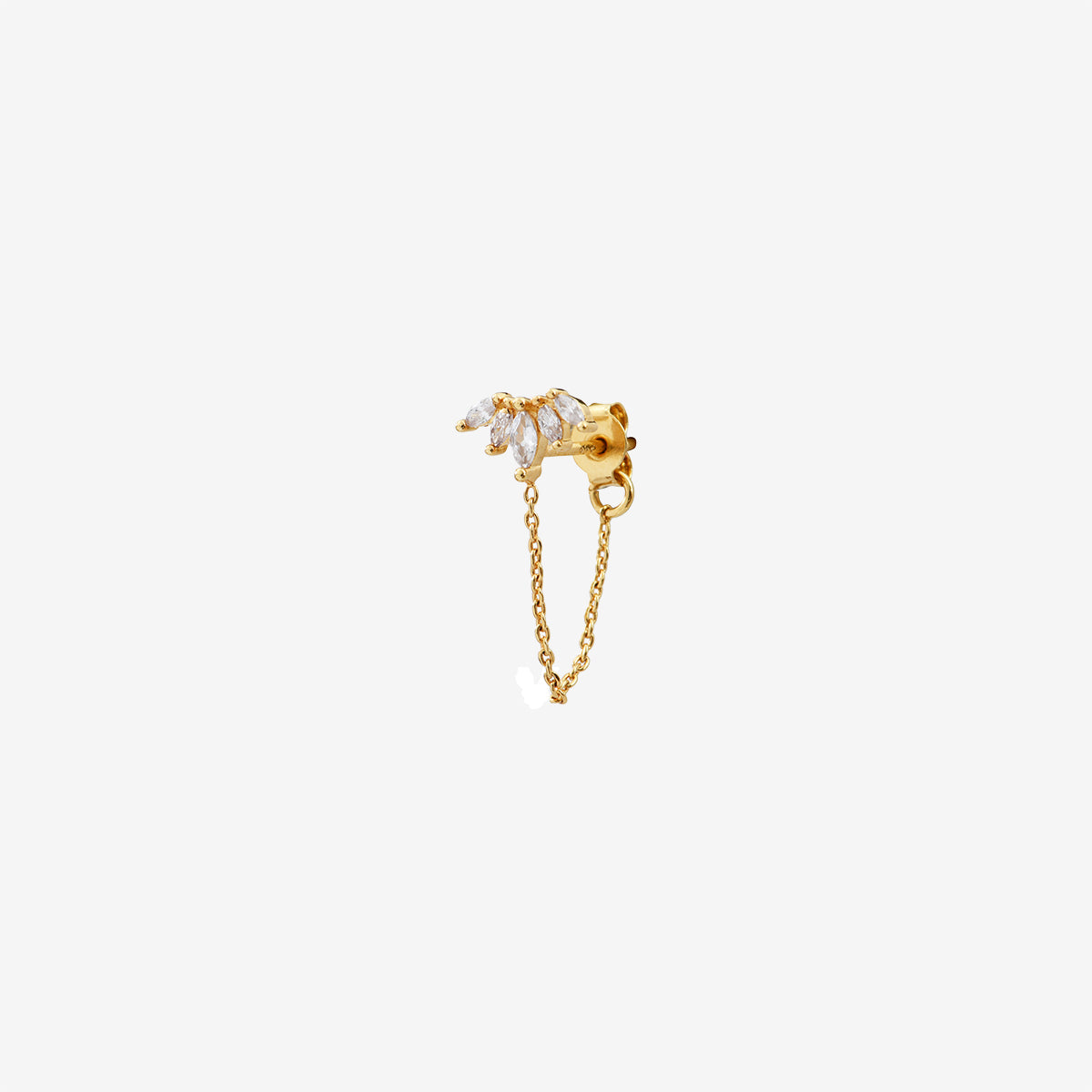 Boucles d'oreilles dorées chaine - BELLA
