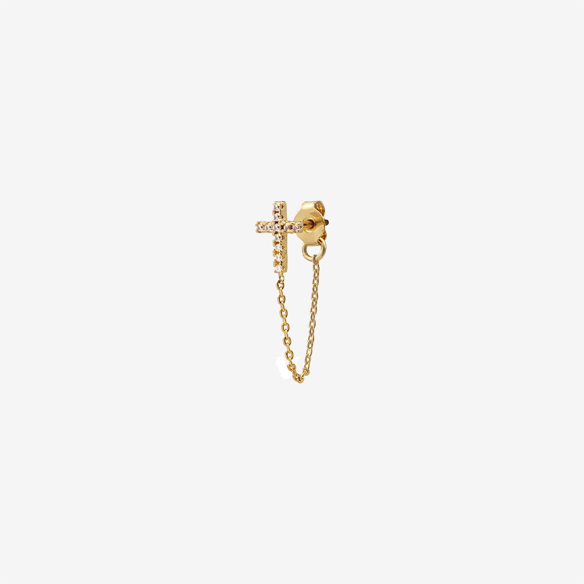 Boucles d'oreilles dorées chaine - BELLA