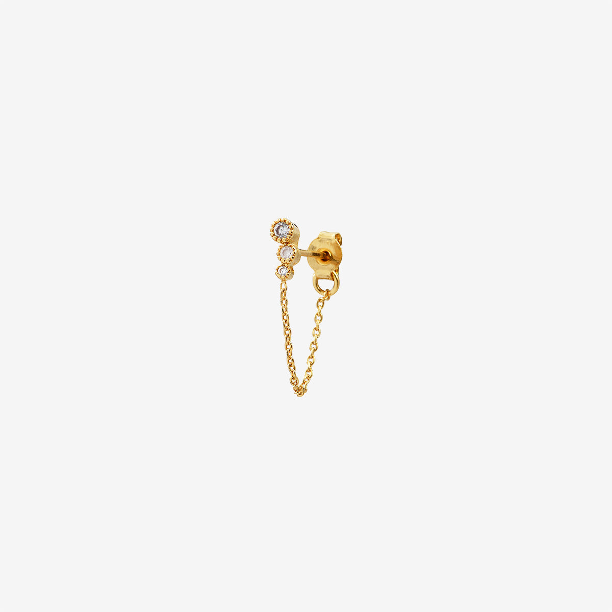 Boucles d'oreilles dorées chaine - BELLA