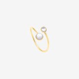 Bague croisée plaqué or - CAB
