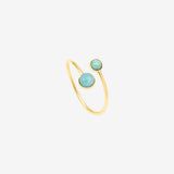 Bague croisée plaqué or - CAB