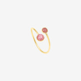 Bague croisée plaqué or - CAB