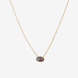 Collier cab ovale labradorite