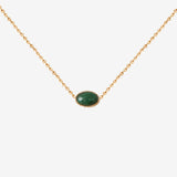 Gold necklace - CAB OVALE