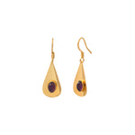 BOUCLES D'OREILLES AMETHYSTE DORÉES - CALLA