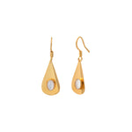 BOUCLES D'OREILLES NACRE BLANCHE DORÉES - CALLA