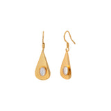 BOUCLES D'OREILLES NACRE BLANCHE DORÉES - CALLA