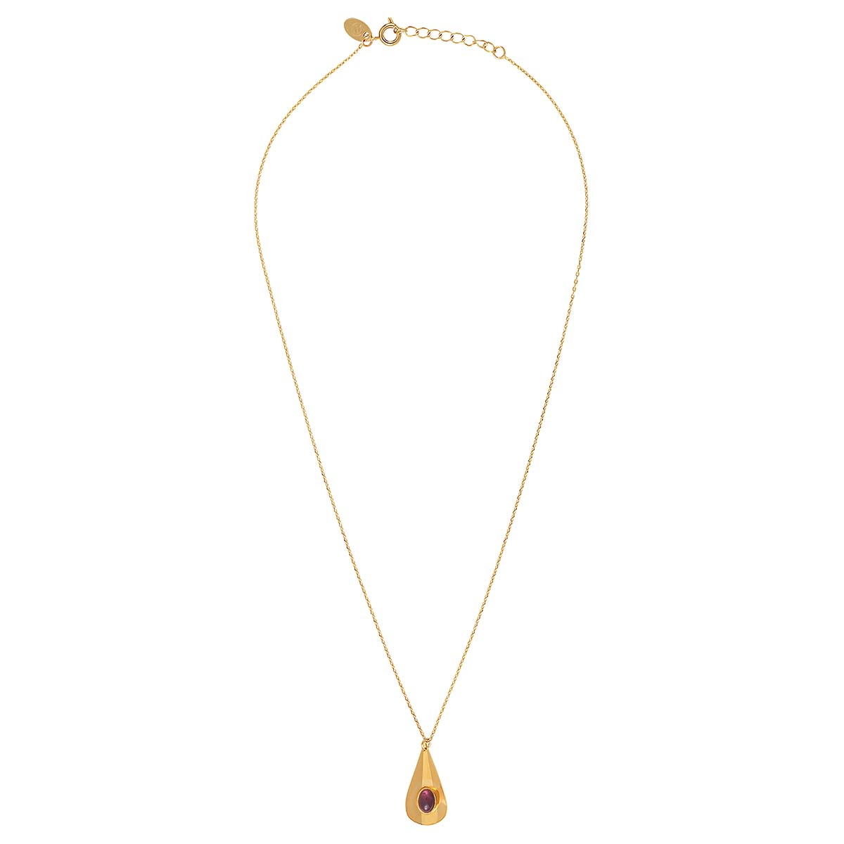 COLLIER  AMETHYSTE DORÉ - CALLA
